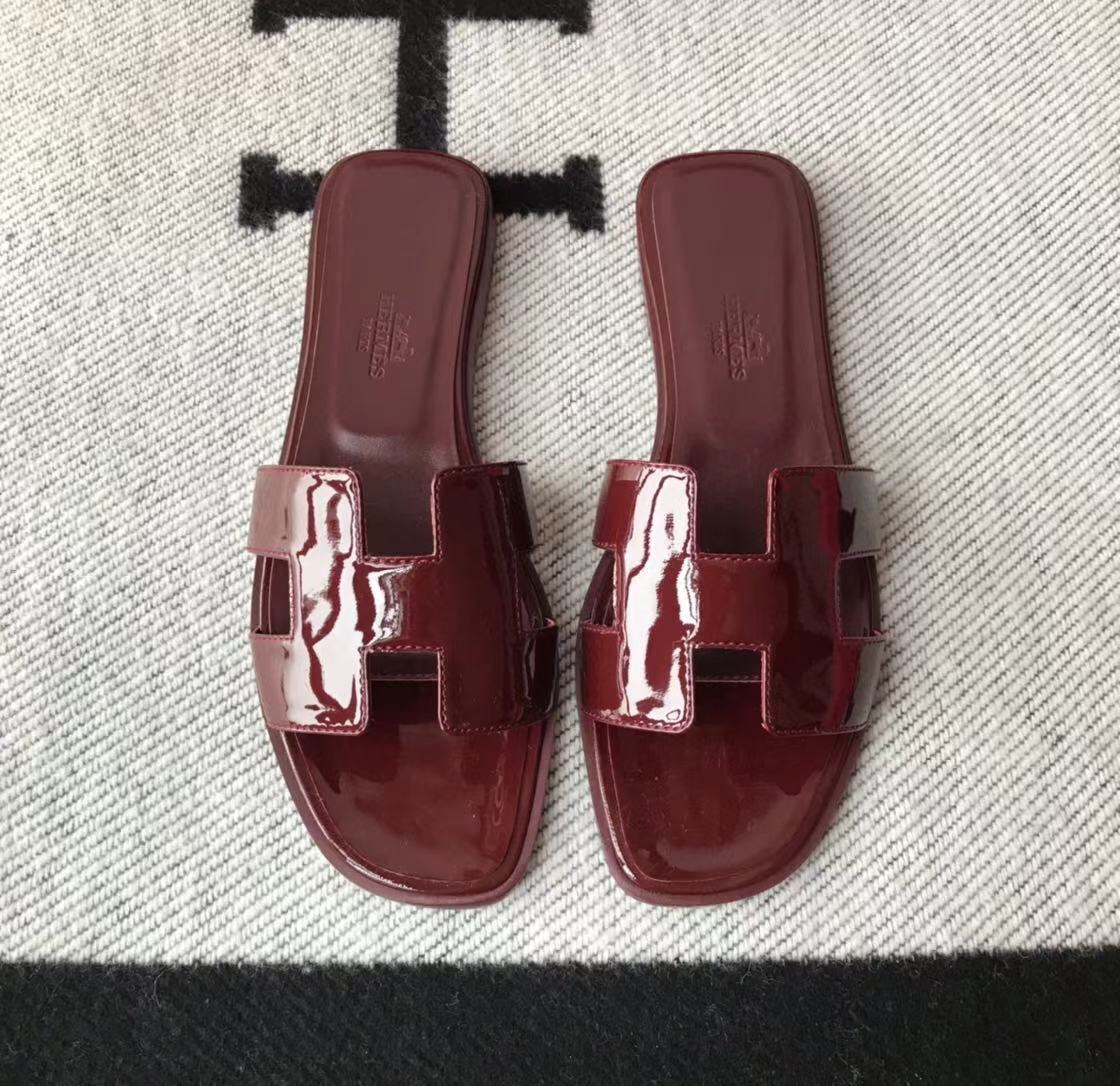 에르메스 올수공 오아시스 슬리퍼 샌들 페이던트 24